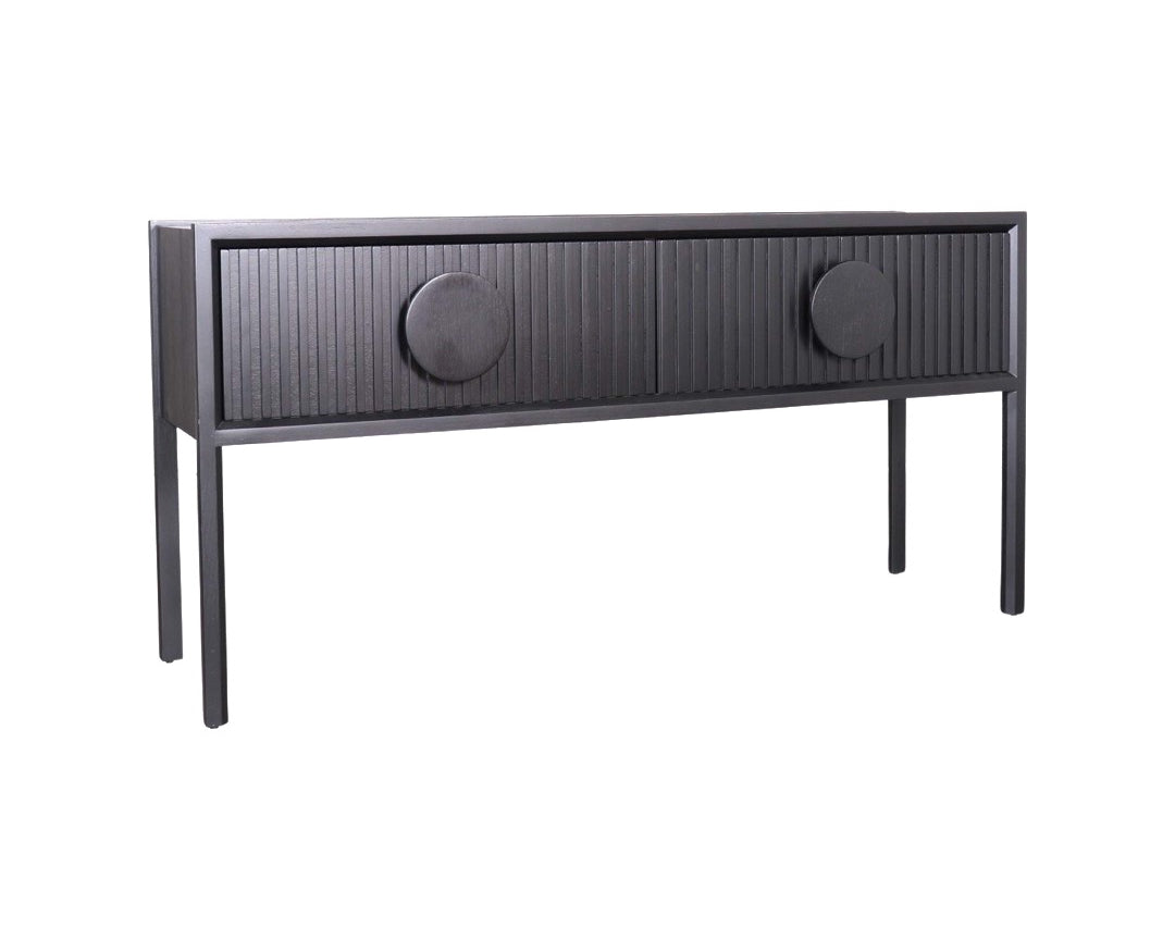 Black Timber Console Hall Table