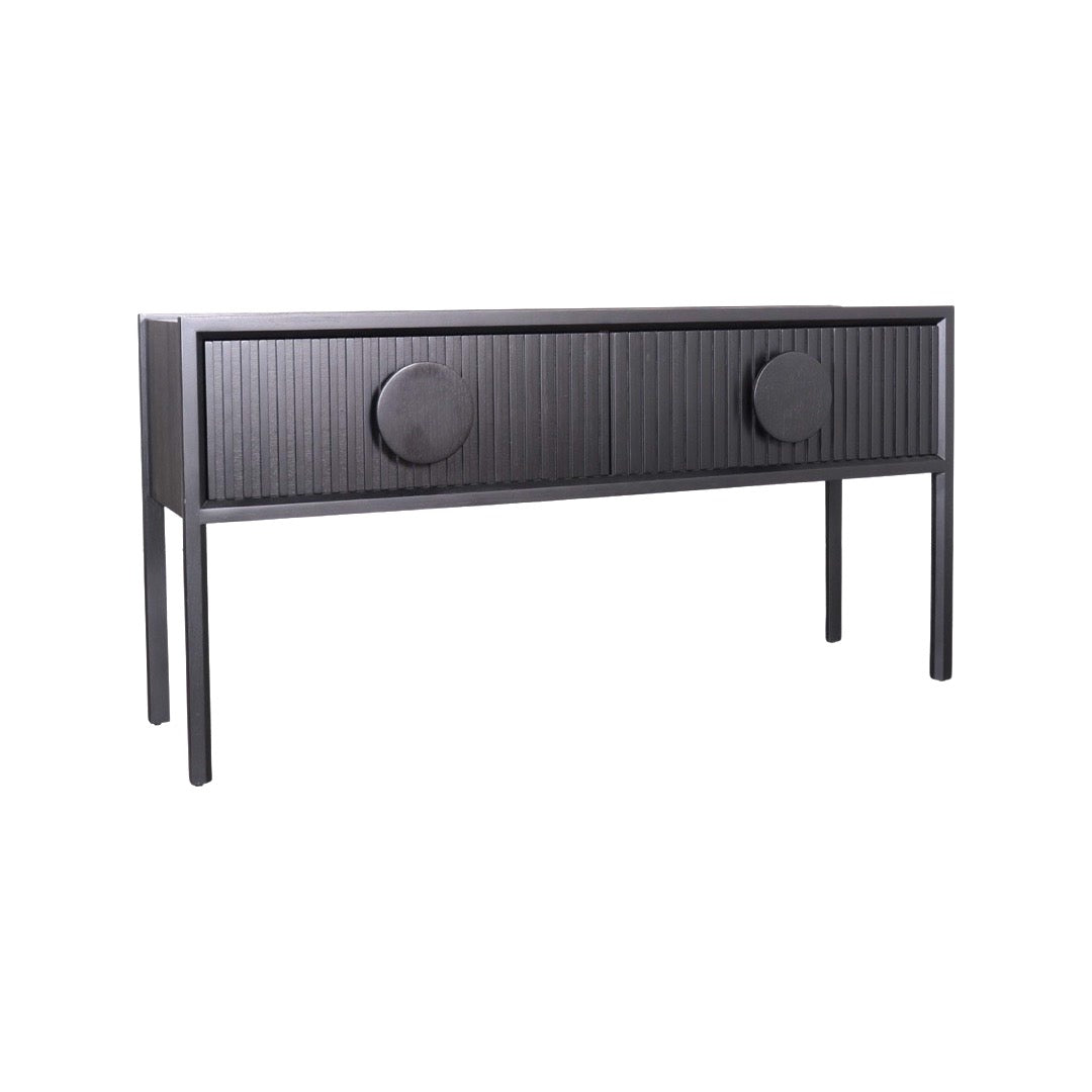 Black Timber Console Hall Table